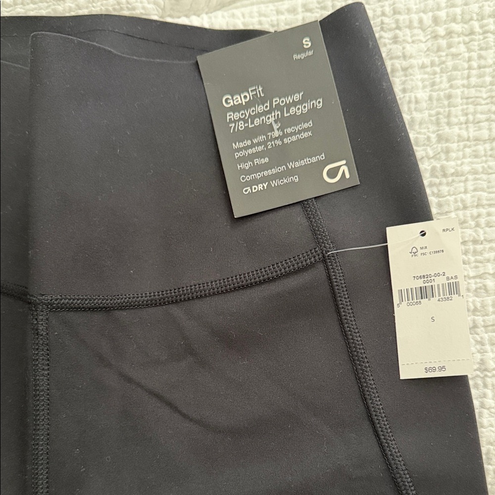 GAP Black GapFit Recycled Power 7/8 Legging